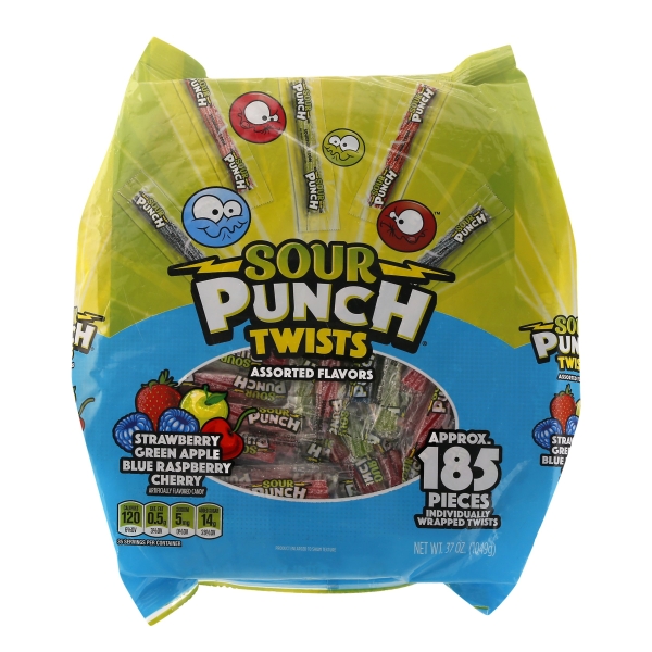 Sour Punch Twists Assorted Candy 37.0 oz