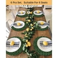 thumbnail image 4 of 13 Inch Round Placemats Set of 4, Dark Green Gold Floral Non Slip Heat Insulation PP Table Mats, Modern Abstract Art Spring Flowers Washable Place Mats for Kitchen Dining Party Table Decor, 4 of 7
