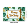 thumbnail image 3 of Decorative Design Birthday Party Banner Tropical Theme Pineapple Leaf Decoration Happy Birthday Banner for Summer Party Celebration Indoor Decoration, 3 of 8