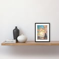 thumbnail image 2 of Atmospheric Clouds Over Mono Lake at Dawn Lakeside Rock Landscape Modern Watercolour Painting Artwork Framed Wall Art Print 9X7 Inch, 2 of 5