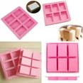 thumbnail image 3 of Homelife 1 Pc 6-Cavity Plain Rectangle Soap Mold Silicone Craft DIY Cake Making Mould, 3 of 7