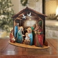 thumbnail image 2 of Nativity Scene Decorative Village Eco Wood Set by G. Debrekht Nativity Holiday Decor - 852763, 2 of 9