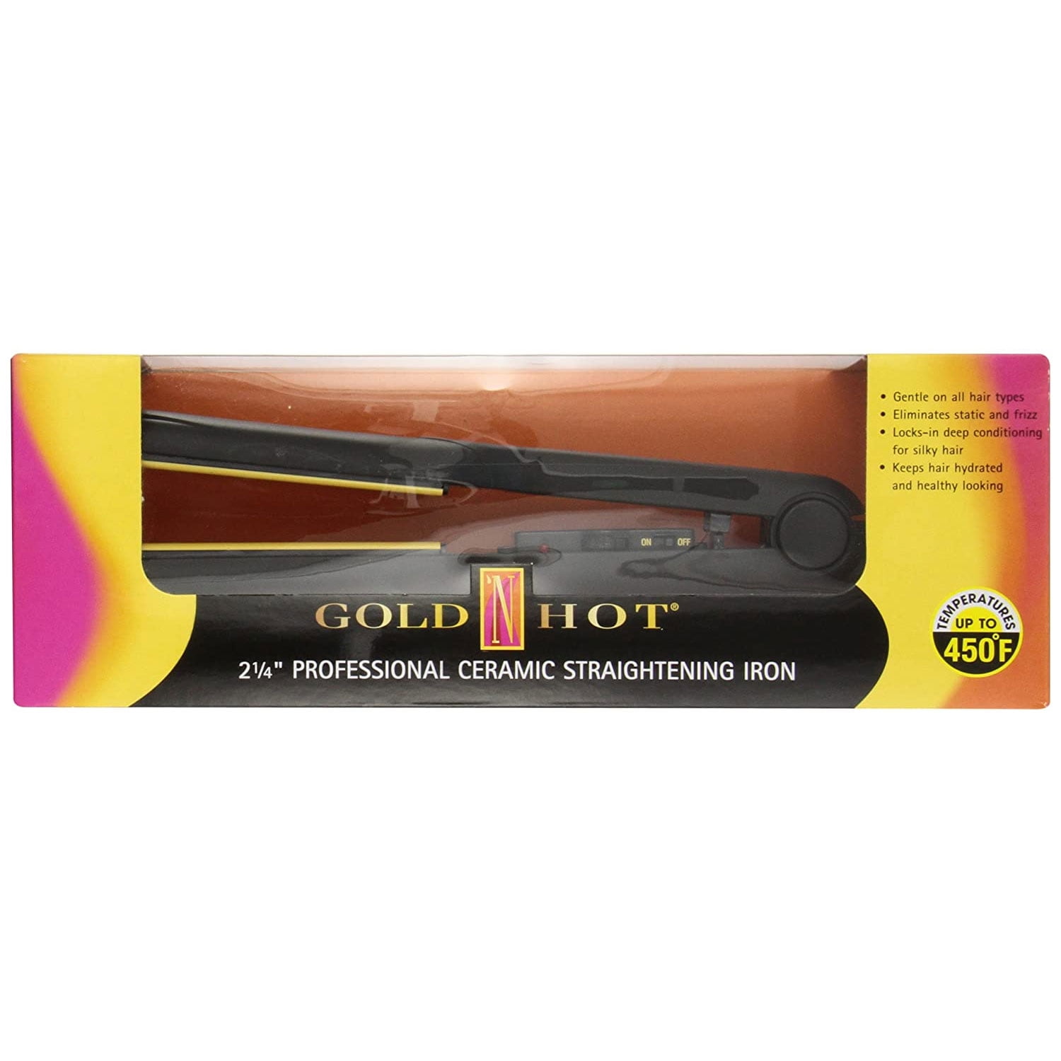 Goldn Hot Ceramic Straightening Iron 2 1 4 Walmart