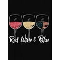 thumbnail image 2 of Creative "Red, White & Blue" Themed Graphic Tee for Women - Casual Polyester Blend Short Sleeve T-Shirt with Crew Neck, Geometric Print & Medium Stretch Fabric for All Seasons, 2 of 6