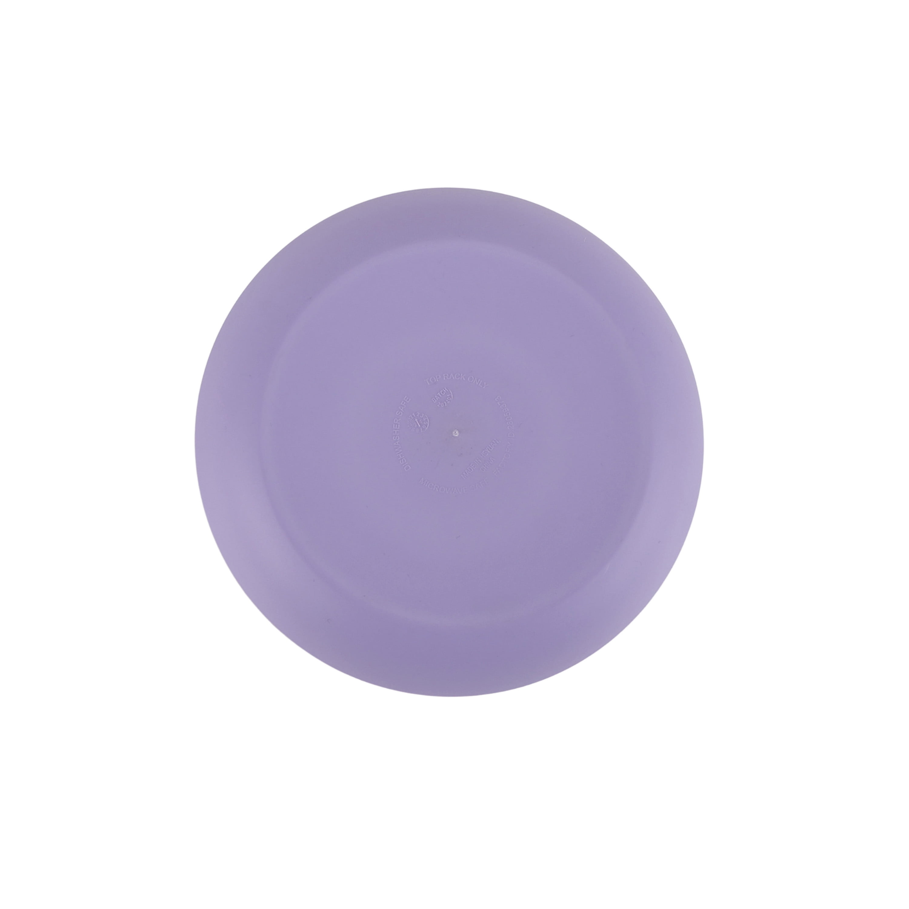 (6 pack) Your Zone Purple Plastic Round Plate