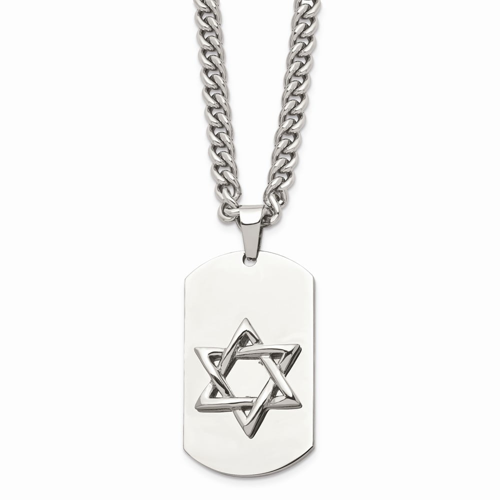 Jewish Star of David Charm Necklace Silver Gold Pendant Chain Statement Jewelery 