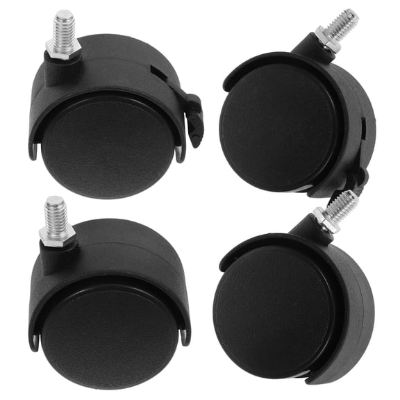 Milisten 4-Pack Black Swivel Casters 2.8 x 2.6 x 1.6 Inches Heavy Duty Replacement Wheels