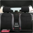 thumbnail image 4 of Genuine Dickies 2-Piece Black-Gray Durasport Starsky Vegan Leather Truck Seat Covers, 43706WDI, 4 of 10