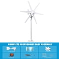 thumbnail image 2 of Tereitr 800W Wind Turbines Generator Kit, 12V/24V with 6 Reinforced Blades Wind Turbines Generator, for Home, Farm, RV, Boat, 2 of 8