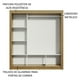 thumbnail image 5 of Ropero Closet Madesa Mônaco 3 Puertas Corredizas 2 con Espejos Marrón/Negro, 5 of 5