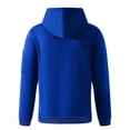 thumbnail image 4 of Breezora Men Color Block Hooded Pullover Sweatshirt with Side Packs Fall Winter Casual Street Style Soft Fleece Jacket for Urban Wear S Size Dark Blue, 4 of 7