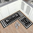 thumbnail image 3 of Buffalo Plaid Kitchen Mat Set of 2 Non Slip Thick Kitchen Rugs and Mats for Floor Comfort Standing Mats for Kitchen, Sink, Office, Laundry, 17"x47"+17"x28", 3 of 6