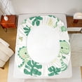 thumbnail image 5 of Castle Fairy Kids Teens Cartoon Dinosaur Bed Sheets,Tropical Tree Leaves King Sheets, 5 of 7