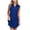Blue, variant on Midi Dresses for Women Plain Collared Button - Up Split Back Sleeveless T-Shirt Dress with Shirt Collar for Summer Days,Coffee L