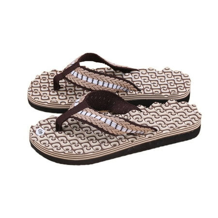 

Summer Soft Casual Men Flat Wedge Sandals Thong Flip Flops Slippers Beach