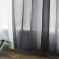 thumbnail image 4 of Gecheer Sheer Curtains Living Room Rod Pocket Window Curtain Panels Bedroom Semi Sheer Voile Curtains Black (39''Wx98''L,2 Panels), 4 of 7