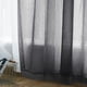 thumbnail image 4 of Cortinas transparentes para sala de estar, bolsillo para barra, cortinas para ventana, paneles para yeacher Negro 39" de ancho x 98" de largo, 4 of 7