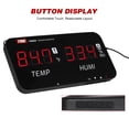 thumbnail image 3 of TFixol TASI Industrial Wall-Mounted Digital Thermometer Hygrometer TA623A with LED Display for Indoor and Greenhouse Use, Black, 3 of 6