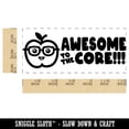 thumbnail image 2 of Awesome to the Core Apple Teacher Student School Self-Inking Rubber Stamp Ink Stamper - Black Ink - Small 1-1/2 Inch, 2 of 7