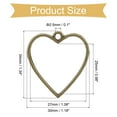 thumbnail image 2 of Uxcell Open Back Bezel Pendants, 30Pack Heart Hollow Frame Charm Geometric Blank Trays for Resin (Bronze), 2 of 6