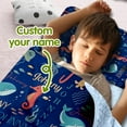 thumbnail image 2 of Personalized Underwater Toddler Nap Mat - Custom Name Ocean-Themed Slumber Bag with Sea Creatures Design, Cozy and Soft Sleeping Bag for Kids, Perfect for Daycare, Preschool, and Naptime Adventures, 2 of 8