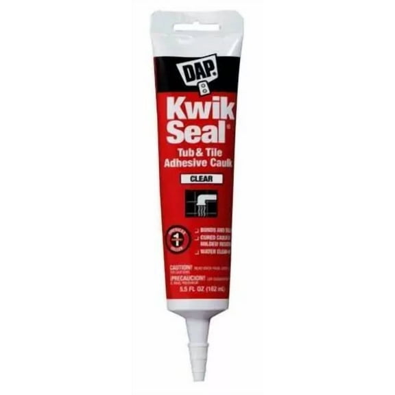 OPAL- Dap 18008 Kwik Seal Tub & Tile Adhesive Caulk, Clear, 5.5 Oz