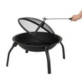 thumbnail image 4 of Winado 22" Patio Folding Iron Wood Burning Fire Pit, 4 of 14