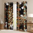 thumbnail image 2 of Erosebridal Tribal Aztec Black Out Curtains, Leopard Cheetah Print Curtains Pack of 2 (42x63 Each), 2 of 6