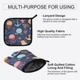 thumbnail image 3 of Yayeee Oven Mitts and Pot Holder Set of 4 Heat Resistant Kitchen Gloves Baking Hot Pad, Red Jellyfish, 3 of 5
