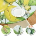 thumbnail image 4 of Lemon Pattern Tablecloth Bright Yellow Fruit Print with Floral Summer Touch for Modern Kitchen, 4 of 7