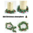 6PCS Christmas Berry Candle Rings Artificial Berries Tea Light Ring
