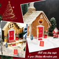thumbnail image 6 of Red Elf Door Set Tiny Wooden Tooth Festive Fairy Door Set for Tale Christmas Decor, 6 of 9