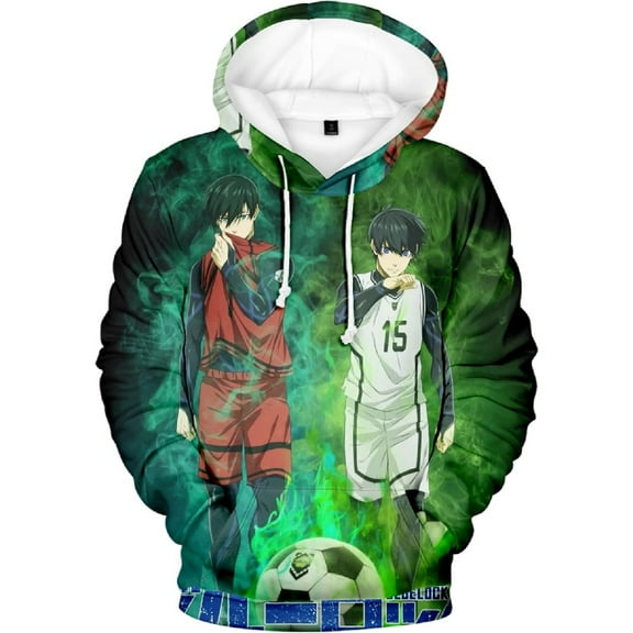 BLUE LOCK Isagi Yoichi Anime casual fashion hoodies polar lining Women Men Harajuku Sweatshirt,S,1