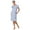 Bright White Paisley, variant on Women's 100% Cotton Raglan Sleeve Smocked Neck 40" Sleepwear Gown, Sizes XS-5X