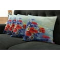 thumbnail image 5 of Ambesonne Floral Throw Pillow Cover 4 Pack, Poppy Chamomile Bouquet, 16", Red Blue, 5 of 5