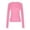 #Pink, variant on Women's Crew Neck Solid Long Sleeve T Shirt, Slim Fit Basic Casual Layering Top,L