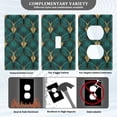 thumbnail image 3 of Yayeee Blank Wall Plate Cover 1-Gang 4.5"x2.7" Home Unused Decorative Outlet, Green Abstract Pattern, 3 of 7