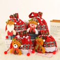 thumbnail image 4 of Soporte de regalo de Navidad, bolso de mano de Papá Noel, muñeco de nieve, oso de alce, paquete de dulces de Navidad, bolsa de tela, decoración de Feliz Navidad, Feliz Año Nuevo, 4 of 4