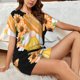 thumbnail image 4 of Balery Sunflower Gnomes 2 Conjunto de Pijama para Mujer con Estampado, Dos Piezas de Manga Corta y Shorts, Ropa de Dormir Suave con Cuello Redondo y Bolsillos-XX-Large, 4 of 6