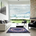 thumbnail image 7 of Ahgly Company Machine Washable Indoor Square Transitional Dark Purple Area Rugs, 6' Square, 7 of 7