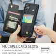 thumbnail image 3 of Funda para Samsung Galaxy S25 Plus con tarjetero, tipo billetera para hombre y mujer con bloqueo RFID, de cuero resistente, con soporte, cierre magnético y a prueba de golpes, 3 of 10