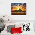 thumbnail image 4 of Nawypu Framed Print - Pyramids From The Egyptian Giza Plateau (Picture Poster Egypt) Canvas Prints Poster Wall Art For Home Office Decorations Unframed 18"x12", 4 of 4