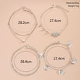 thumbnail image 3 of YYKihy New Holiday Beach Butterfly Multi Layer Anklet Creative Round Bead Peach Heart Chain Anklet Set 4, 3 of 7