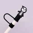 thumbnail image 2 of Halloween Straw Toppers, Silicone Halloween Straw Covers Lids, Bat Cap Stopper Ghost Pumpkin Skull Straw Top for 30&40 Oz Tumbler, 10mm 0.4in, 1 Pcs, 3.15Inches, 2 of 7