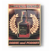 Epic Art 'Whiskey' Acrylic Glass Wall Art, 16"x24"