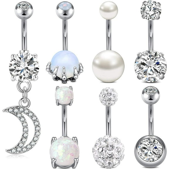 Briana Williams Belly Button Ring Belly Rings Surgical Steel Clicker Belly Button Ring Navel Rings for Women