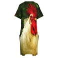 thumbnail image 4 of Vestido de noche holgado con bolsillos de gallo para mujer, estilo coreano, de lujo., 4 of 6