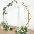 thumbnail image 5 of Efavormart 8ft Dual Geometric Shaped Gold Metal Hexagon & Heptagon Backdrop Stand, Metal Wedding Arch, 5 of 10