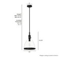 thumbnail image 6 of Hunter - Van Nuys 1-light Matte Black, Small Pendant Light, Dimmable, Transitional Style, Bell Shaped, for Bedrooms, Dining, Living Rooms - 48052, 6 of 7