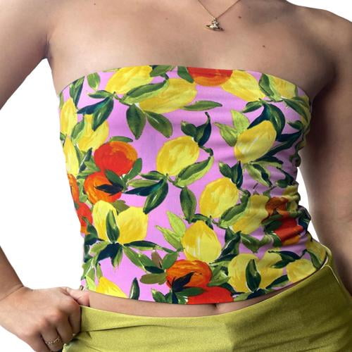 Boiiwant Women's Summer Skinny Tube Tops Sleeveless Backless Off Shoulder  Slim Lace Bandeau Crop Tops for Bar Streetwear 
